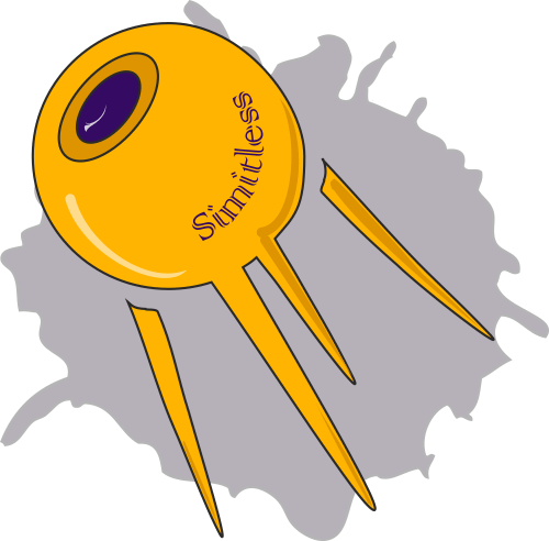 Satellite illustration with Simitless logo.